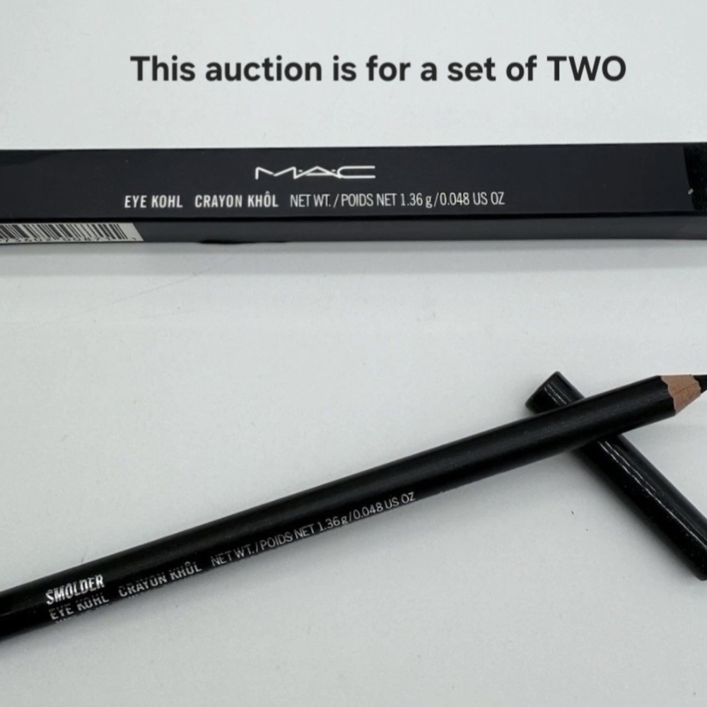 NEW Bundle Set Of 2  MAC Cosmetics  Smolder Black Eyeliner Pencils FULL SIZE